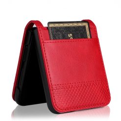 Kryt Retro Leather červený – Samsung Galaxy Z Flip 4 | Levné Kryty | Levné Kryty | Levné Kryty
