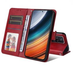 Peněženkové pouzdro Solid červené – Xiaomi Poco F4 | Levné Kryty | Levné Kryty | Levné Kryty