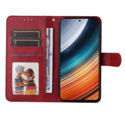 Peněženkové pouzdro Solid červené – Xiaomi Poco F4 | Levné Kryty | Levné Kryty | Levné Kryty