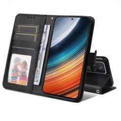 Peněženkové pouzdro Solid černé – Xiaomi Poco F4 | Levné Kryty | Levné Kryty | Levné Kryty