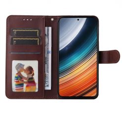 Peněženkové pouzdro Solid hnědé – Xiaomi Poco F4 | Levné Kryty | Levné Kryty | Levné Kryty