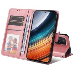 Peněženkové pouzdro Solid růžové – Xiaomi Poco F4 | Levné Kryty | Levné Kryty | Levné Kryty