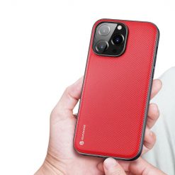 Zadní kryt Dux Ducis Fino červený – Apple iPhone 14 Pro | Levné Kryty | Levné Kryty | Levné Kryty