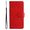 Peněženkové pouzdro Embossing Pattern Slunečnice fialové – Apple iPhone 14 Pro Max | Levné Kryty | Levné Kryty | Levné Kryty