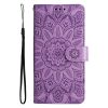 Peněženkové pouzdro Embossing Pattern Slunečnice červené – Apple iPhone 14 Pro | Levné Kryty | Levné Kryty | Levné Kryty
