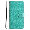 Peněženkové pouzdro Embossing Pattern Slunečnice růžové – Apple iPhone 14 Pro | Levné Kryty | Levné Kryty | Levné Kryty