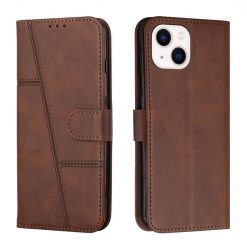 Peněženkové pouzdro Quilted case hnědé – Apple iPhone 14 | Levné Kryty | Levné Kryty | Levné Kryty