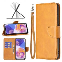 Peněženkové pouzdro Retro Lambskin žluté – Samsung Galaxy A23 5G | Levné Kryty | Levné Kryty | Levné Kryty