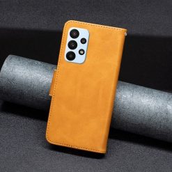Peněženkové pouzdro Retro Lambskin žluté – Samsung Galaxy A23 5G | Levné Kryty | Levné Kryty | Levné Kryty