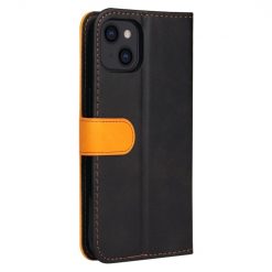 Alternative view of Peněženkové pouzdro Stitching černo-oranžové – Apple iPhone 14