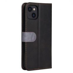 Alternative view of Peněženkové pouzdro Stitching černo-šedé – Apple iPhone 14 Plus