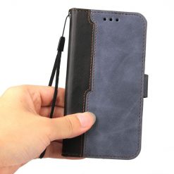Peněženkové pouzdro Stitching černo-šedé – Apple iPhone 14 Pro Max | Levné Kryty | Levné Kryty | Levné Kryty