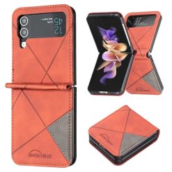 Kryt Rhombus hnědý – Samsung Galaxy Z Flip 4 | Levné Kryty | Levné Kryty | Levné Kryty