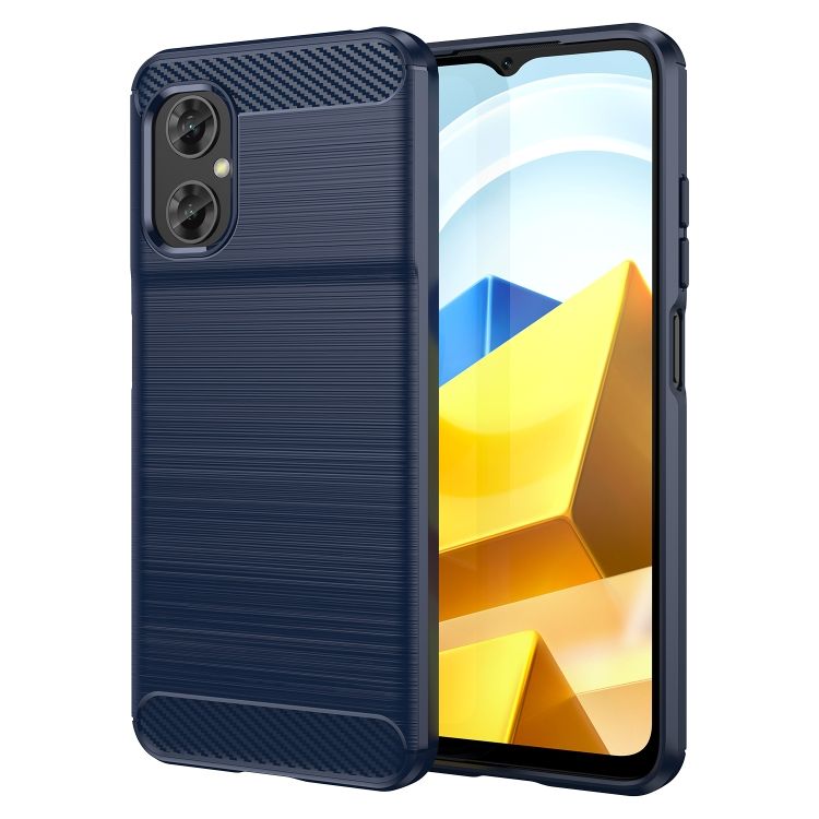 Zadní kryt Carbon modrý – Xiaomi Poco M4 5G