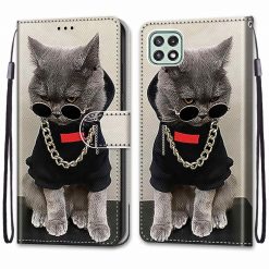 Alternative view of Knížkové pouzdro Trendy Cross case Cool kočka – Samsung Galaxy A22 5G