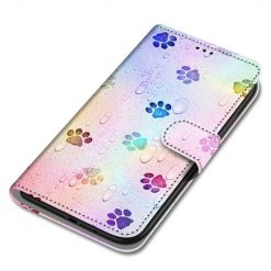 Knížkové pouzdro Trendy Cross case Tlapky – Samsung Galaxy A22 5G | Levné Kryty | Levné Kryty | Levné Kryty