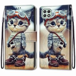 Knížkové pouzdro Trendy Cross case Kočka – Samsung Galaxy A22 5G | Levné Kryty | Levné Kryty | Levné Kryty