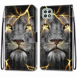 Knížkové pouzdro Trendy Cross case Majestátní lev – Samsung Galaxy A22 5G | Levné Kryty | Levné Kryty | Levné Kryty
