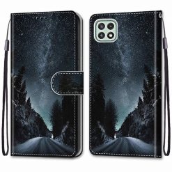 Knížkové pouzdro Trendy Cross case Noční obloha – Samsung Galaxy A22 5G | Levné Kryty | Levné Kryty | Levné Kryty