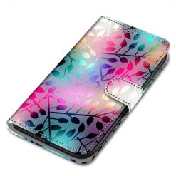 Knížkové pouzdro Trendy Cross case Pestrobarevné listy – Samsung Galaxy A22 5G | Levné Kryty | Levné Kryty | Levné Kryty