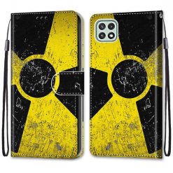 Alternative view of Knížkové pouzdro Trendy Cross case Rádioaktivní symbol – Samsung Galaxy A22 5G