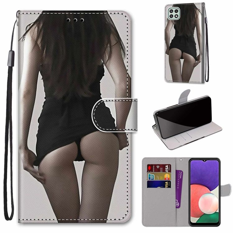 Knížkové pouzdro Trendy Cross case Sexy žena – Samsung Galaxy A22 5G
