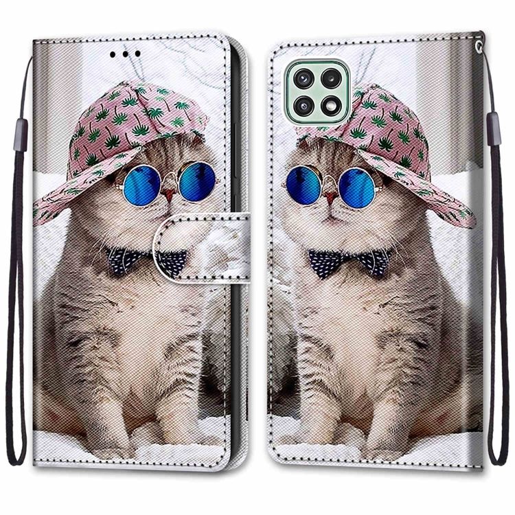 Knížkové pouzdro Trendy Cross case Super kočka – Samsung Galaxy A22 5G | Levné Kryty | Levné Kryty | Levné Kryty