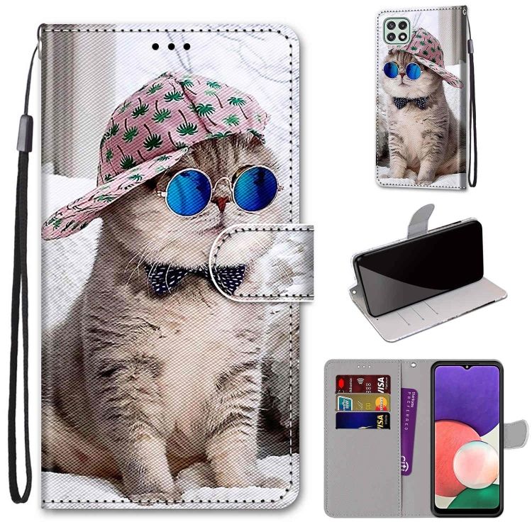 Knížkové pouzdro Trendy Cross case Super kočka – Samsung Galaxy A22 5G | Levné Kryty | Levné Kryty | Levné Kryty