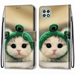 Knížkové pouzdro Trendy Cross case Žabka – Samsung Galaxy A22 5G | Levné Kryty | Levné Kryty | Levné Kryty