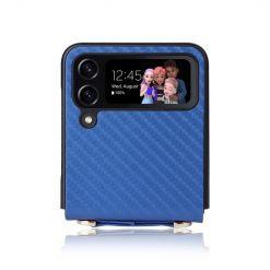 Kryt Carbon Fiber modrý – Samsung Galaxy Z Flip 3 | Levné Kryty | Levné Kryty | Levné Kryty