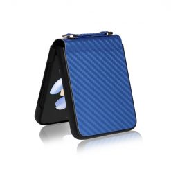 Kryt Carbon Fiber modrý – Samsung Galaxy Z Flip 3 | Levné Kryty | Levné Kryty | Levné Kryty