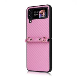 Kryt Carbon Fiber růžový – Samsung Galaxy Z Flip 3 | Levné Kryty | Levné Kryty | Levné Kryty