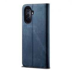 Peněženkové pouzdro Denim Texture modré – Huawei Nova Y70 | Levné Kryty | Levné Kryty | Levné Kryty