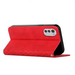 Peněženkové pouzdro Diamond Pattern case červené – Motorola Moto E32 / E32s | Levné Kryty | Levné Kryty | Levné Kryty
