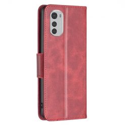 Peněženkové pouzdro Retro Lambskin červené – Motorola Moto E32 / E32s | Levné Kryty | Levné Kryty | Levné Kryty