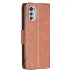 Alternative view of Peněženkové pouzdro Retro Lambskin hnědé – Motorola Moto E32 / E32s