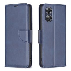 Peněženkové pouzdro Retro Lambskin modré – Oppo A17 | Levné Kryty | Levné Kryty | Levné Kryty