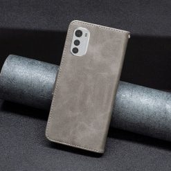 Peněženkové pouzdro Retro Lambskin šedé – Motorola Moto E32 / E32s | Levné Kryty | Levné Kryty | Levné Kryty