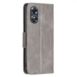 Peněženkové pouzdro Retro Lambskin šedé – Oppo A17 | Levné Kryty | Levné Kryty | Levné Kryty