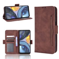 Peněženkové pouzdro Slots case hnědé – Motorola Moto E32 / E32s | Levné Kryty | Levné Kryty | Levné Kryty