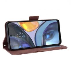 Peněženkové pouzdro Slots case hnědé – Motorola Moto E32 / E32s | Levné Kryty | Levné Kryty | Levné Kryty