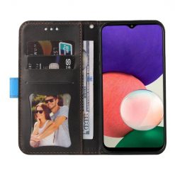 Peněženkové pouzdro Stitching černo-modré – Samsung Galaxy A22 5G | Levné Kryty | Levné Kryty | Levné Kryty