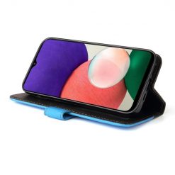 Peněženkové pouzdro Stitching černo-modré – Samsung Galaxy A22 5G | Levné Kryty | Levné Kryty | Levné Kryty
