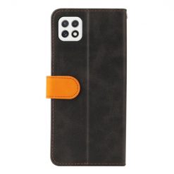 Alternative view of Peněženkové pouzdro Stitching černo-oranžové – Samsung Galaxy A22 5G