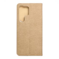 Knížkové pouzdro Luna Book zlaté – Samsung Galaxy S23 Ultra | Levné Kryty | Levné Kryty | Levné Kryty
