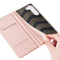 Peněženkové pouzdro Dux Ducis Skin Pro růžové – Samsung Galaxy S23 | Levné Kryty | Levné Kryty | Levné Kryty
