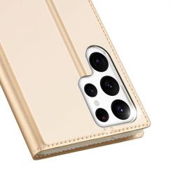Peněženkové pouzdro Dux Ducis Skin Pro zlaté – Samsung Galaxy S23 Ultra | Levné Kryty | Levné Kryty | Levné Kryty