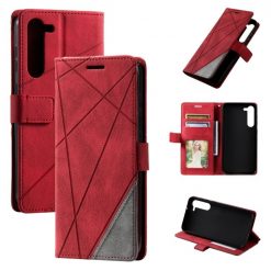 Knížkové pouzdro Rhombus červené – Samsung Galaxy S23 | Levné Kryty | Levné Kryty | Levné Kryty