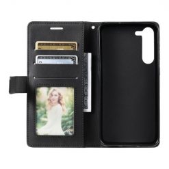 Knížkové pouzdro Rhombus černé – Samsung Galaxy S23 | Levné Kryty | Levné Kryty | Levné Kryty