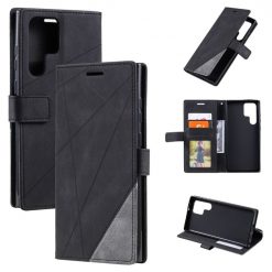 Knížkové pouzdro Rhombus černé – Samsung Galaxy S23 Ultra | Levné Kryty | Levné Kryty | Levné Kryty